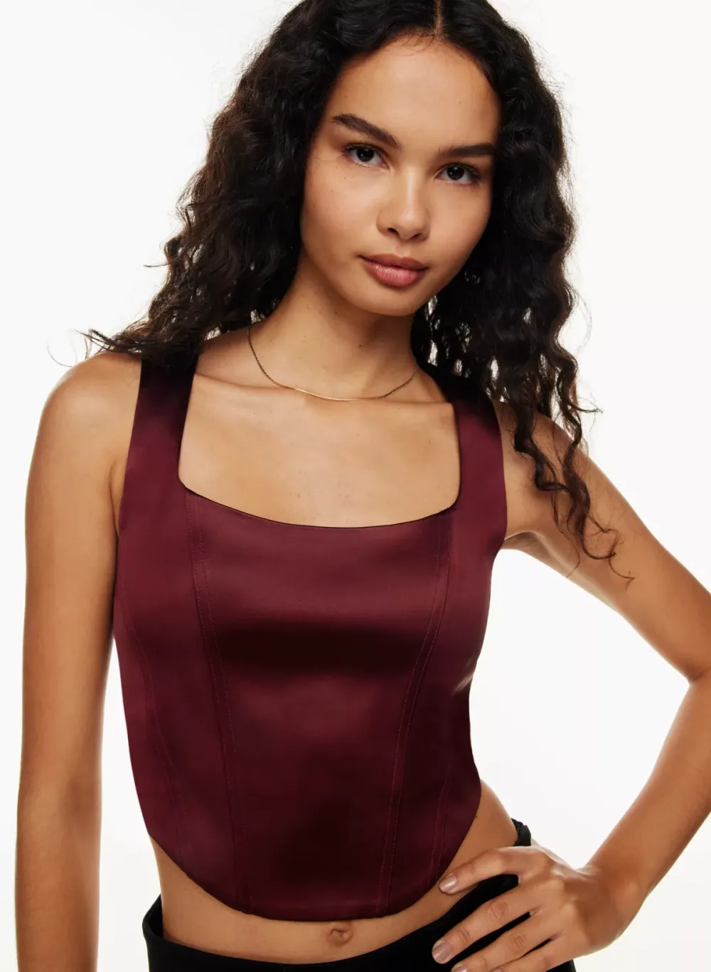 shiloh satin bustier