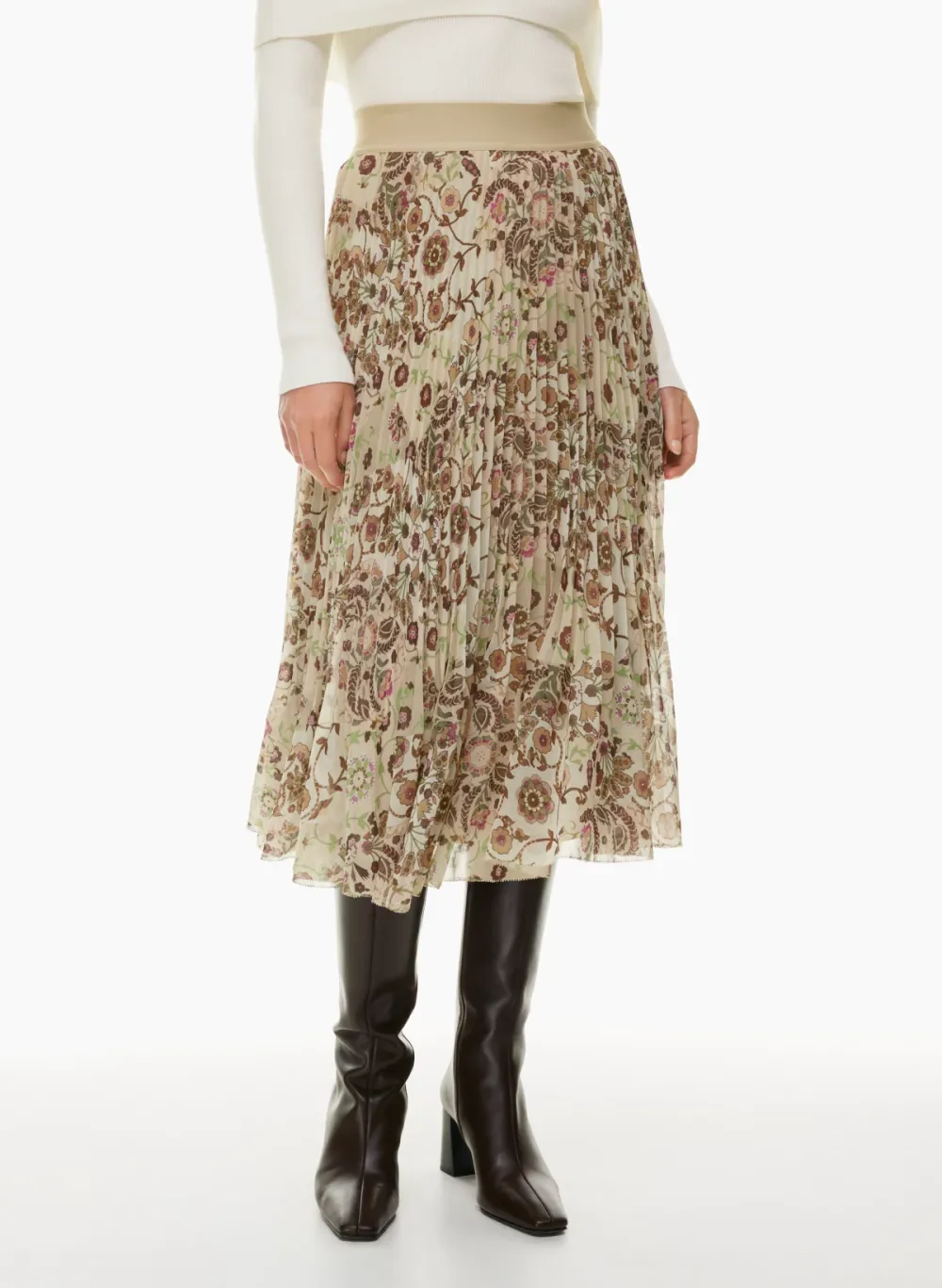 new twirl pleated skirt