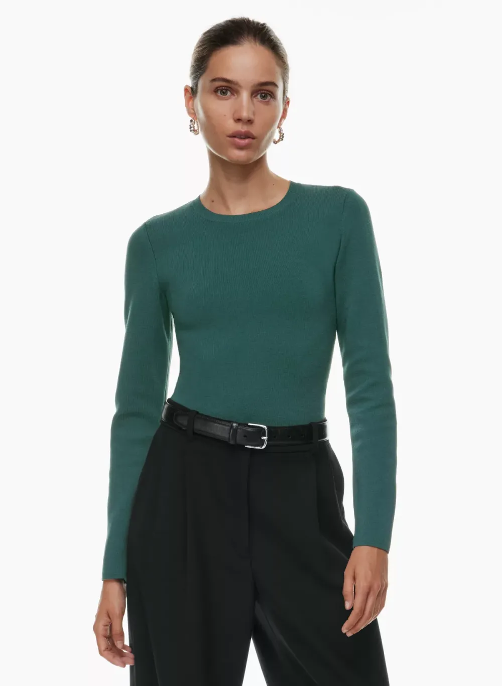 sculpt knit crew longsleeve