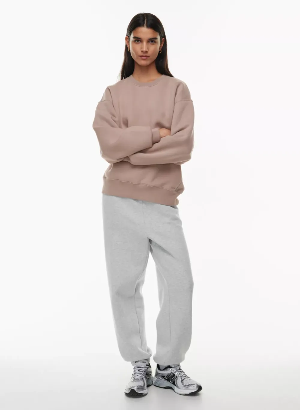 bubble fleece boyfriend crew sweatshirt