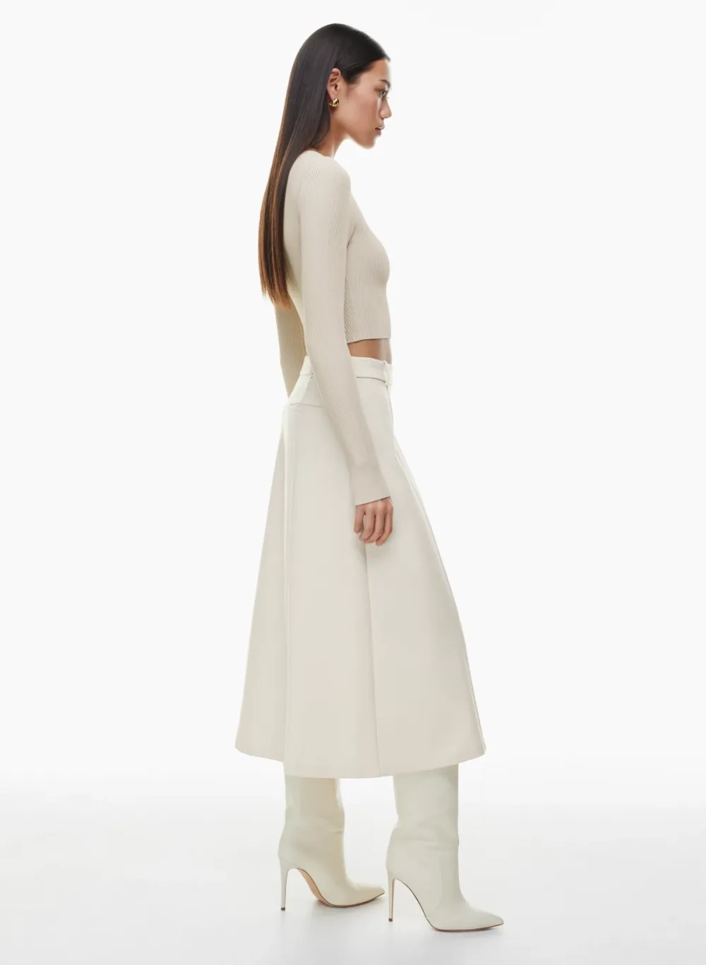 sculpt knit crew cropped longsleeve