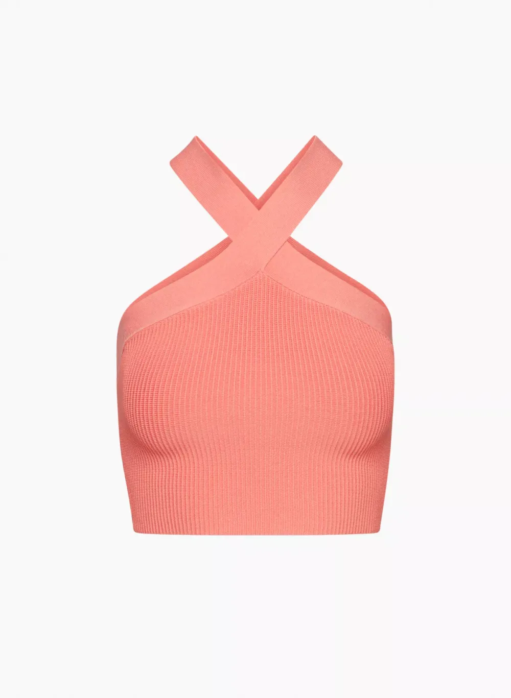 sculpt knit criss cross cropped tank