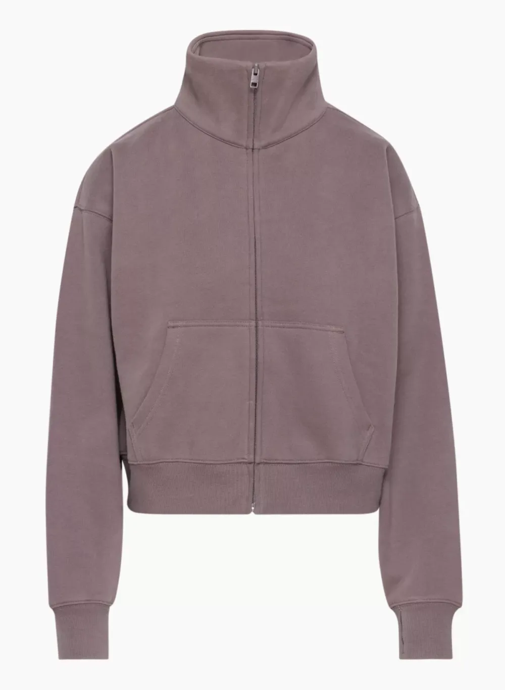 cozy fleece boyfriend boxy zip-up sweatshirt