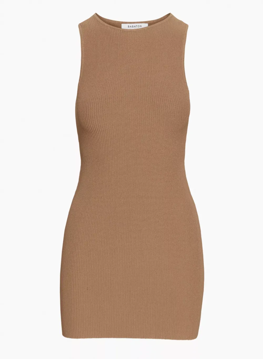 sculpt knit racer mini dress