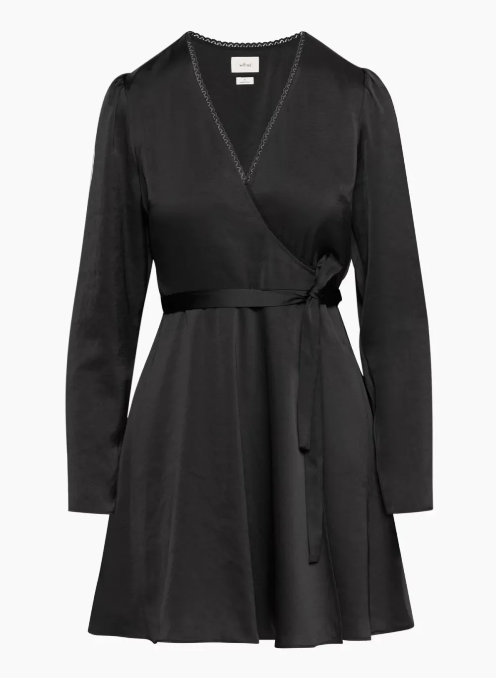 mademoiselle satin longsleeve dress