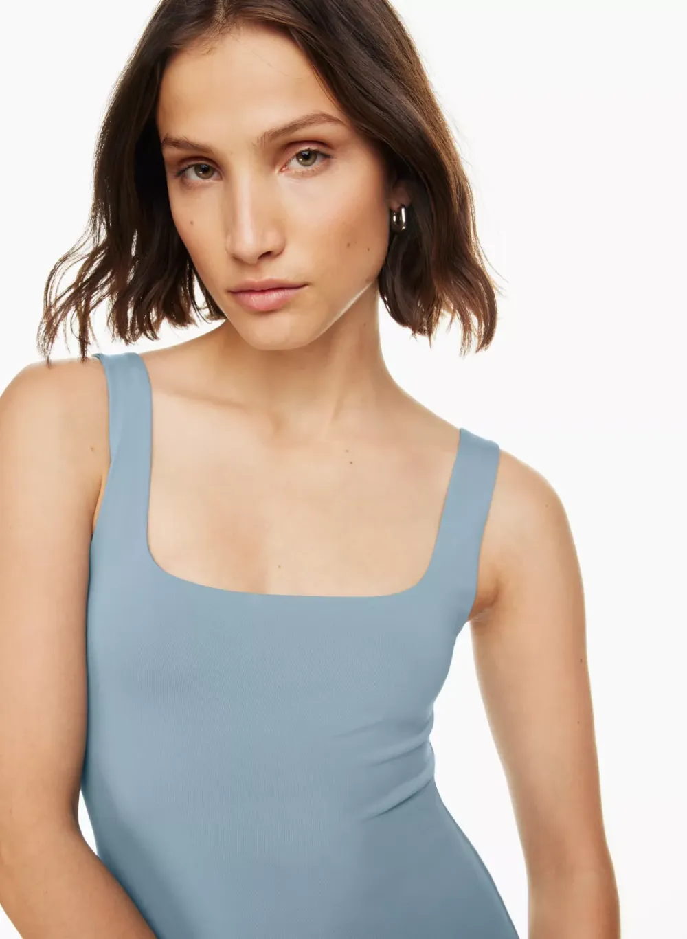 contour squareneck midi dress