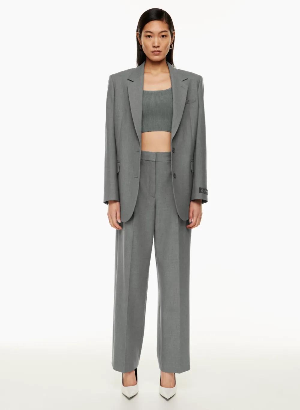 sculpt knit squareneck cropped tank