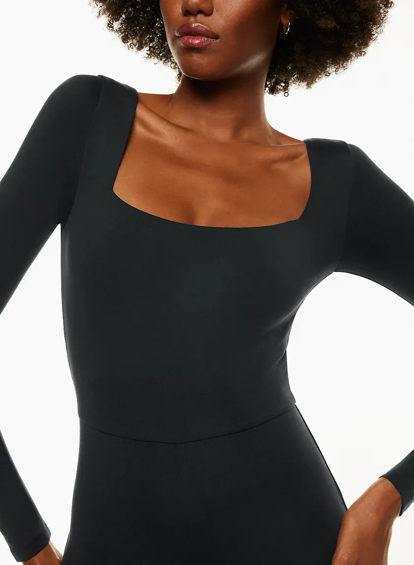 contour squareneck longsleeve romper