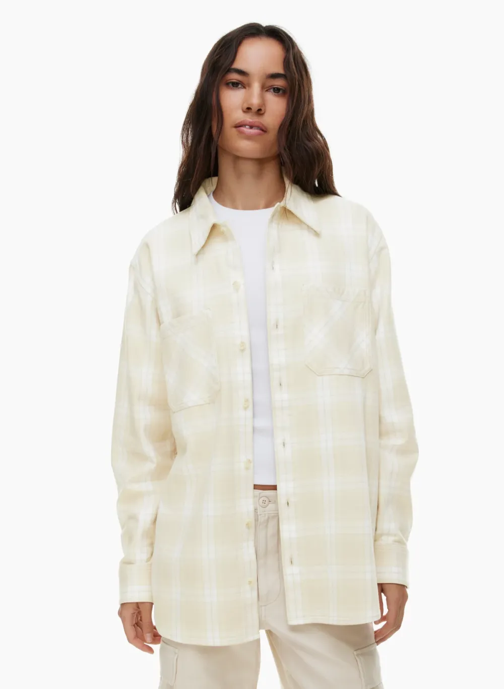 plaid oversized shirt