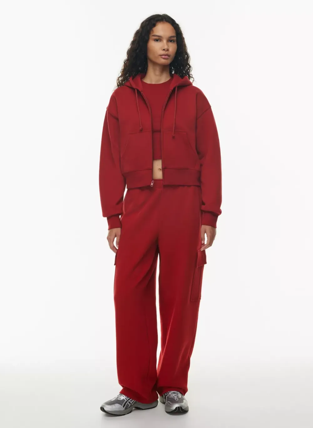 cozy fleece boyfriend boxy zip hoodie