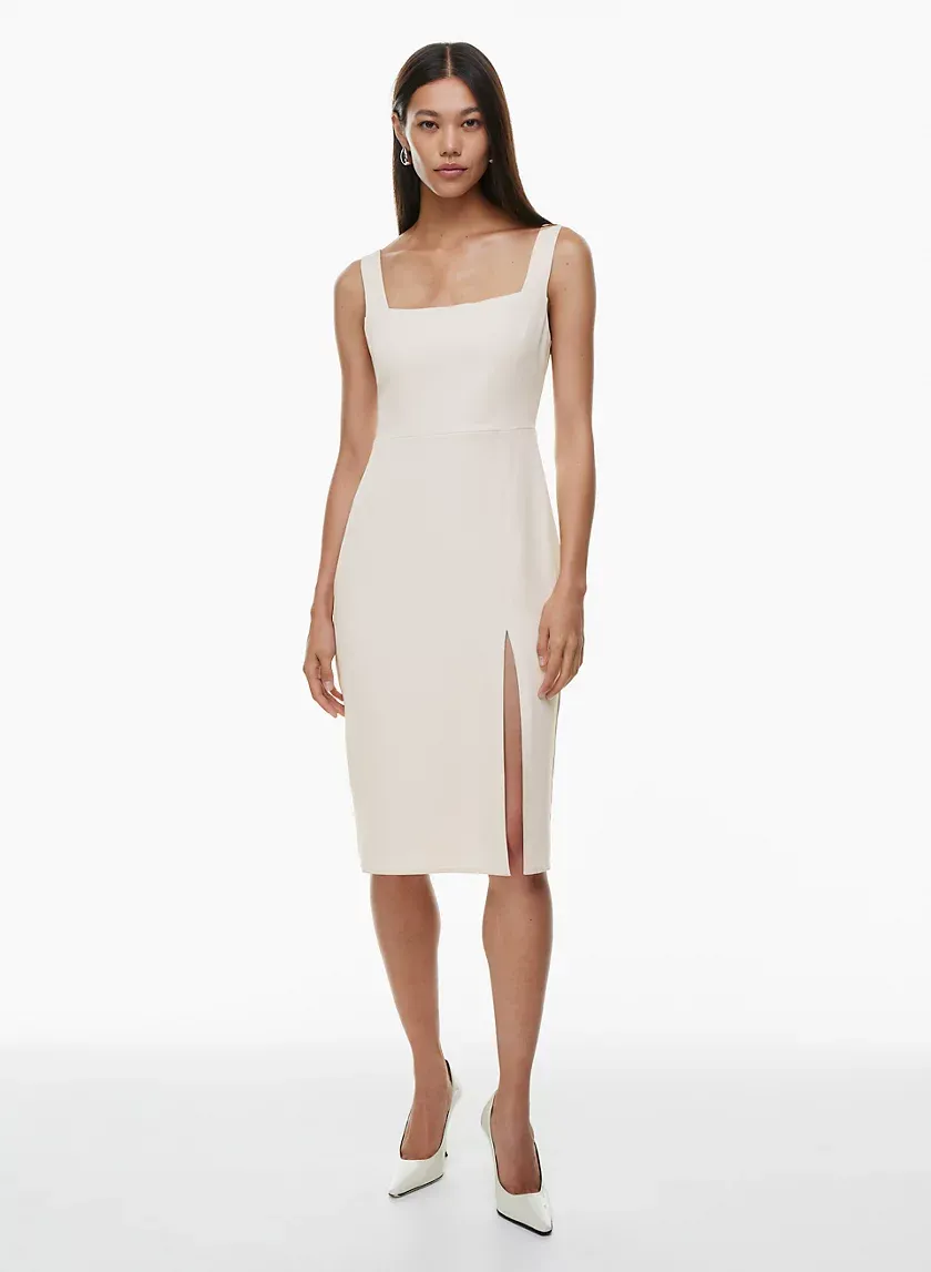 '90s slit midi dress