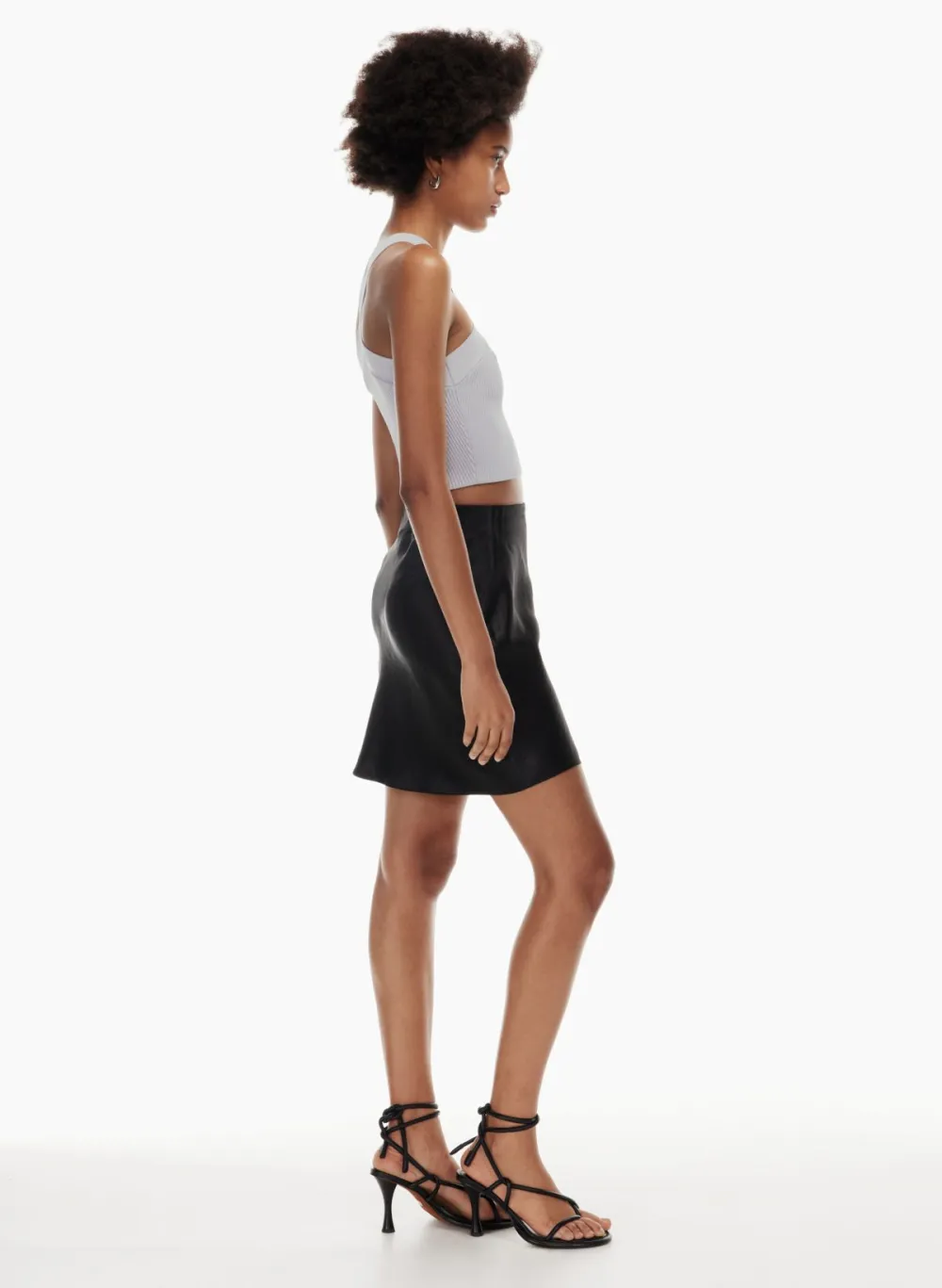 sculpt knit criss cross cropped tank