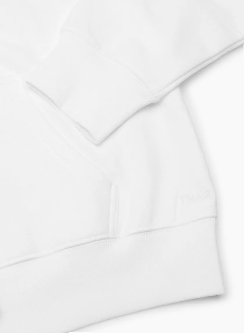 cozy fleece boyfriend boxy 1⁄2 zip hoodie