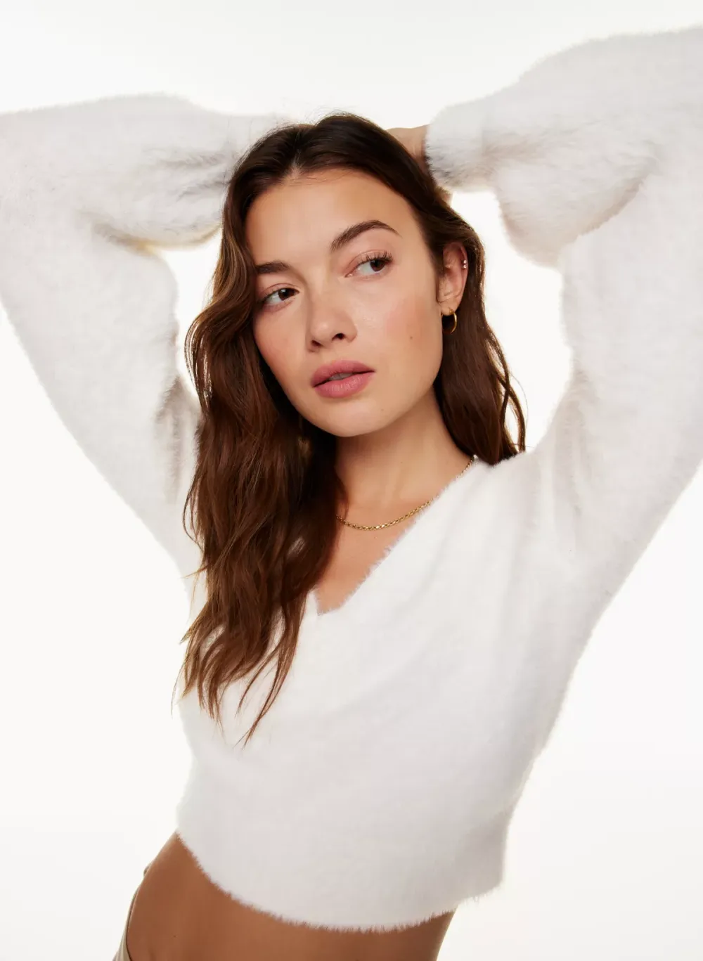 kitten v-neck sweater