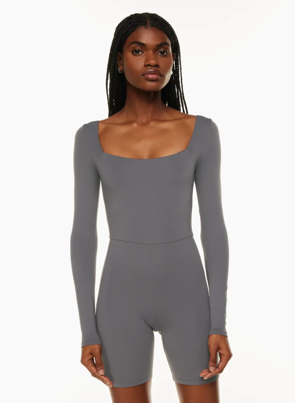 contour squareneck longsleeve romper