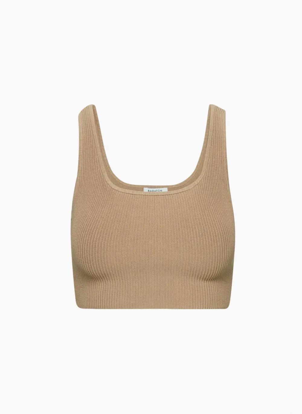 sculpt knit squareneck cropped tank