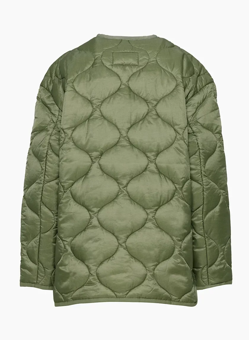 evergreen quilted jacket