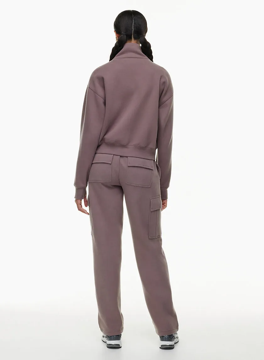 cozy fleece boyfriend boxy zip-up sweatshirt