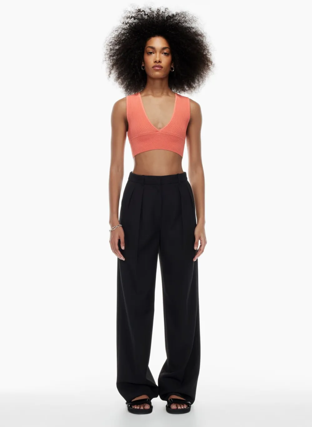 sculpt knit deep v tank