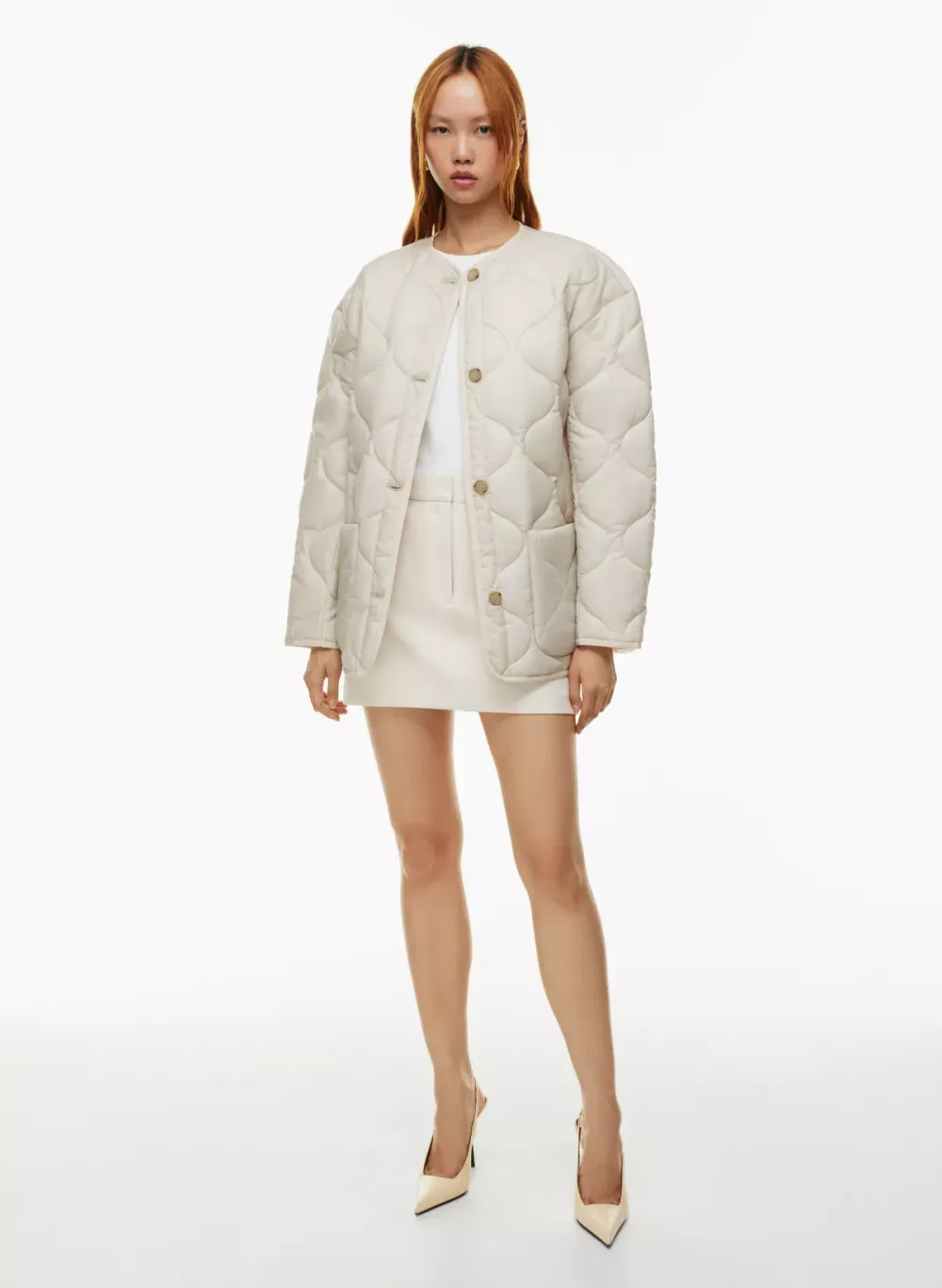 evergreen quilted jacket