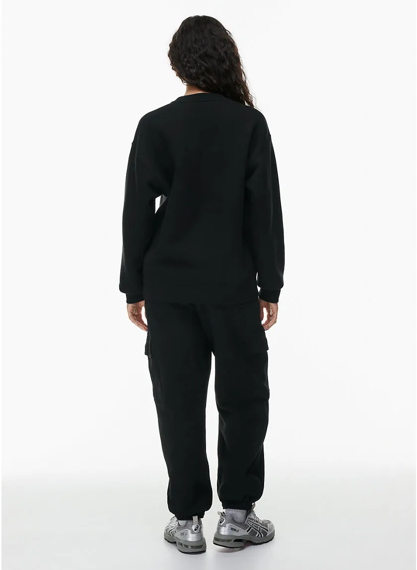 bubble fleece boyfriend crew sweatshirt