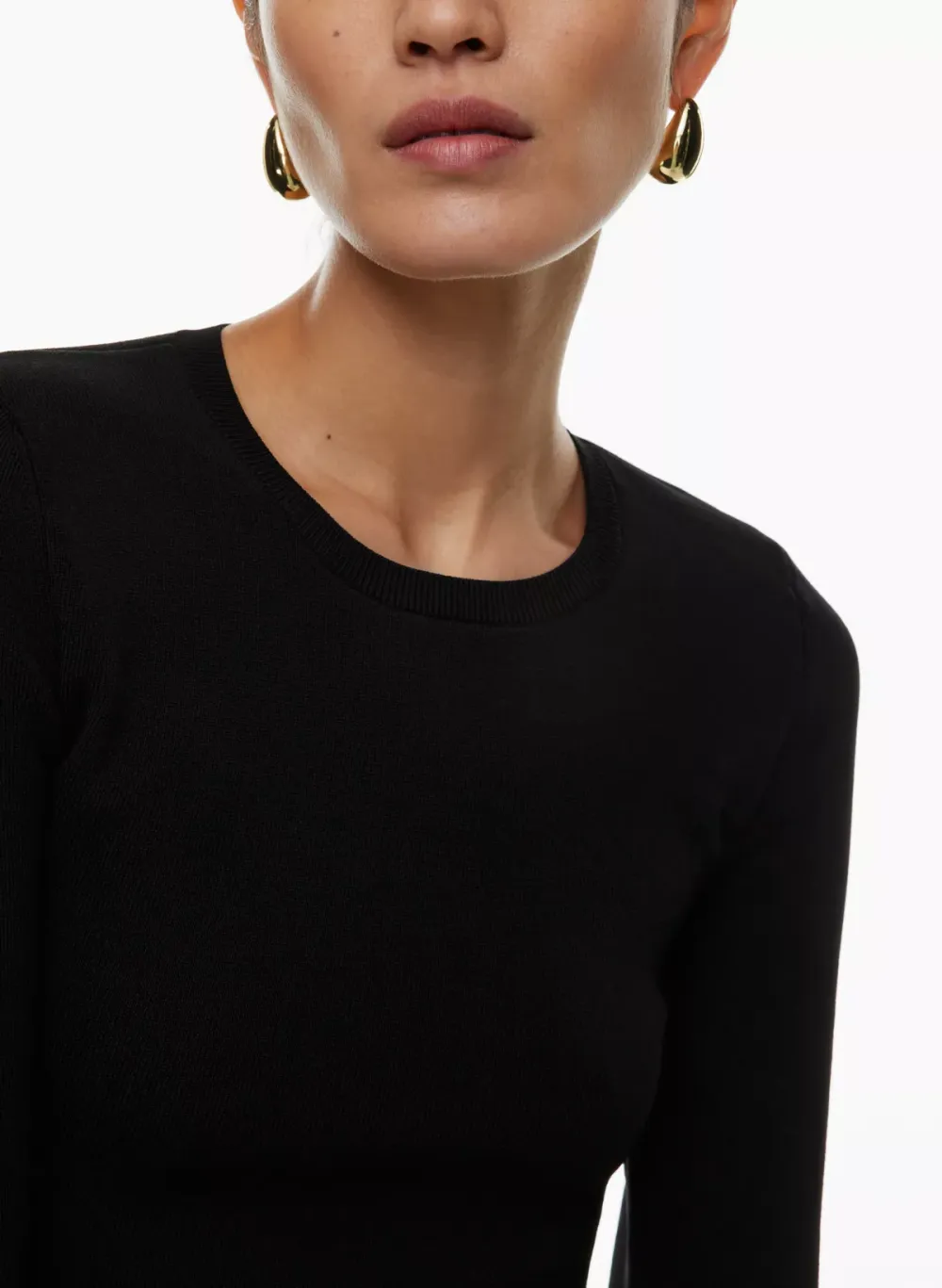 sculpt knit crew longsleeve