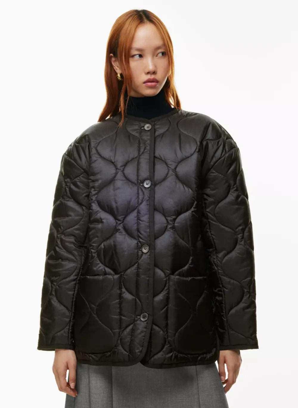evergreen quilted jacket
