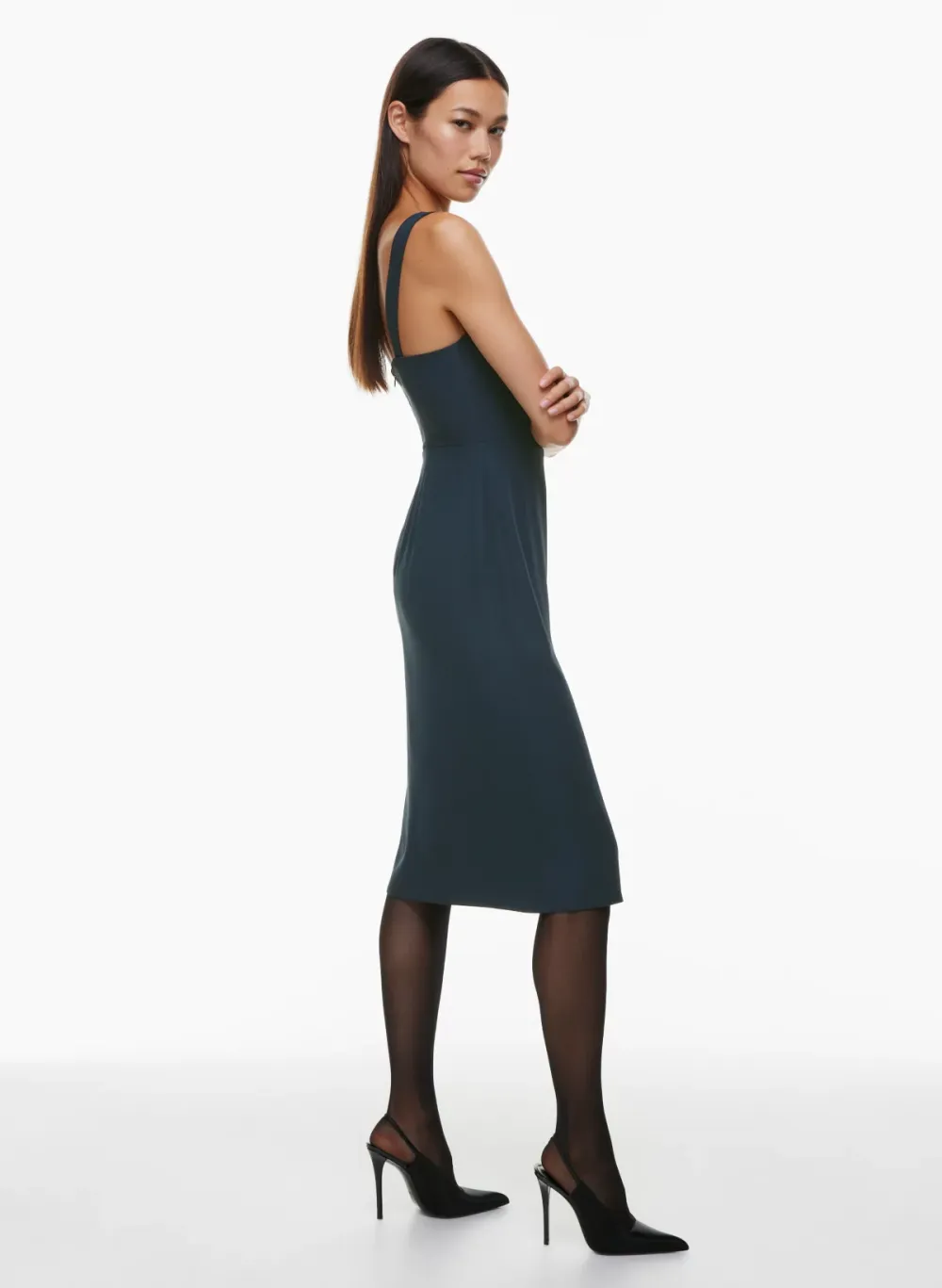 '90s slit midi dress