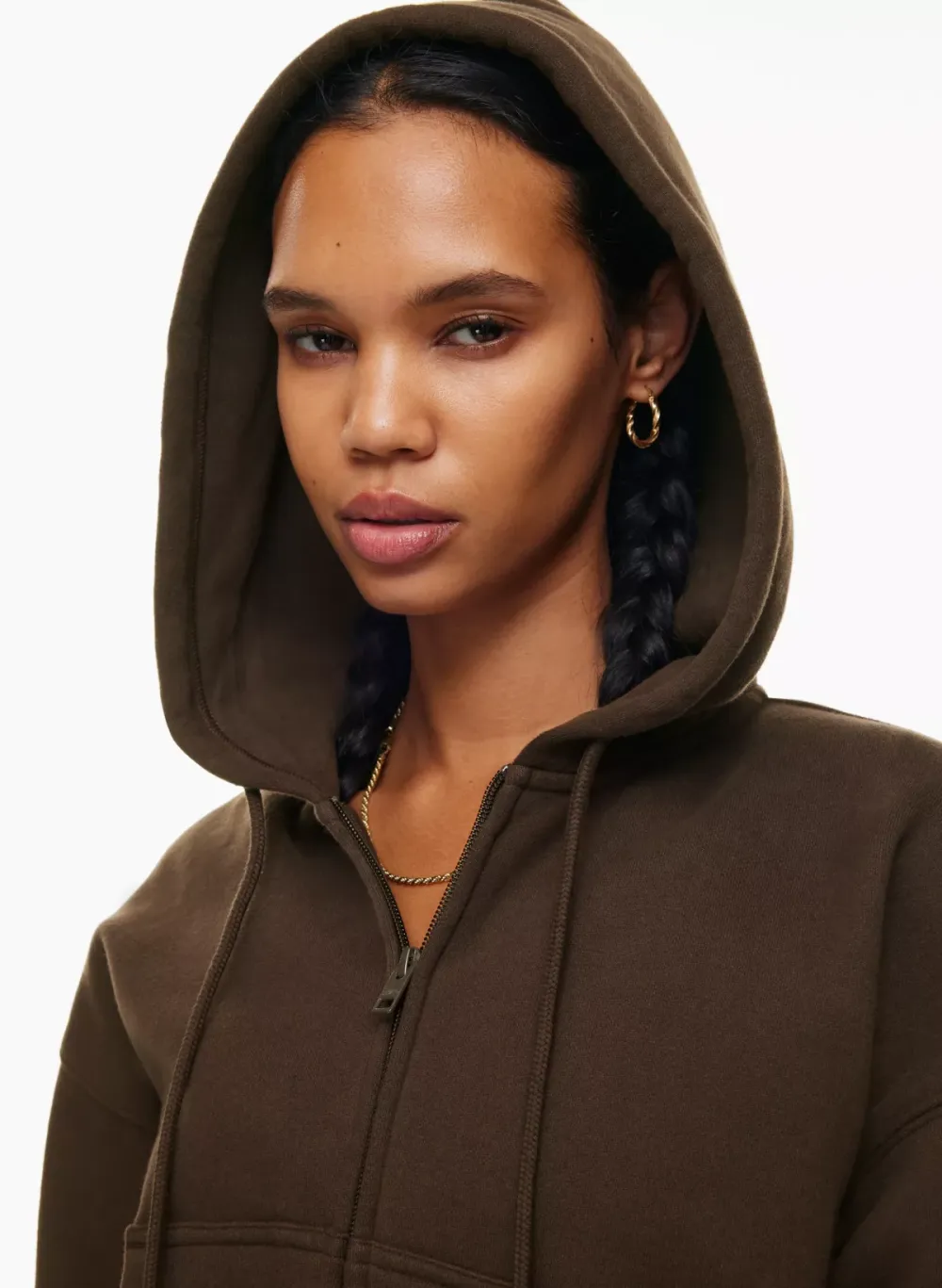 cozy fleece boyfriend boxy zip hoodie