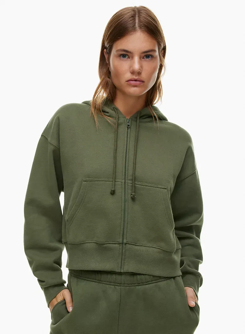 cozy fleece boyfriend boxy zip hoodie