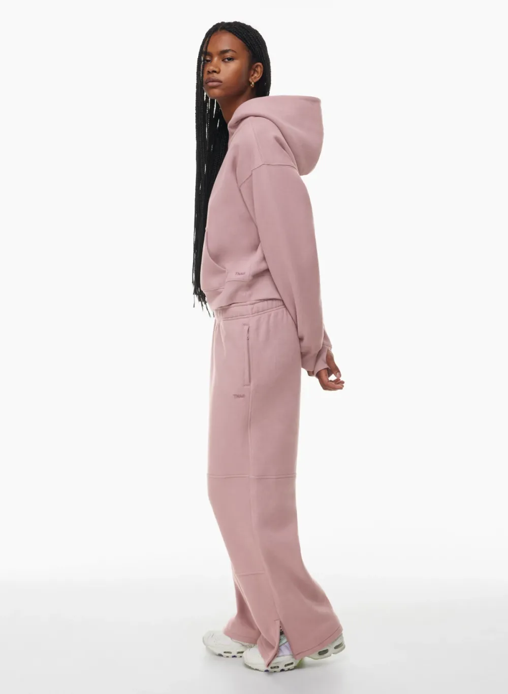 cozy fleece boyfriend boxy 1⁄2 zip hoodie