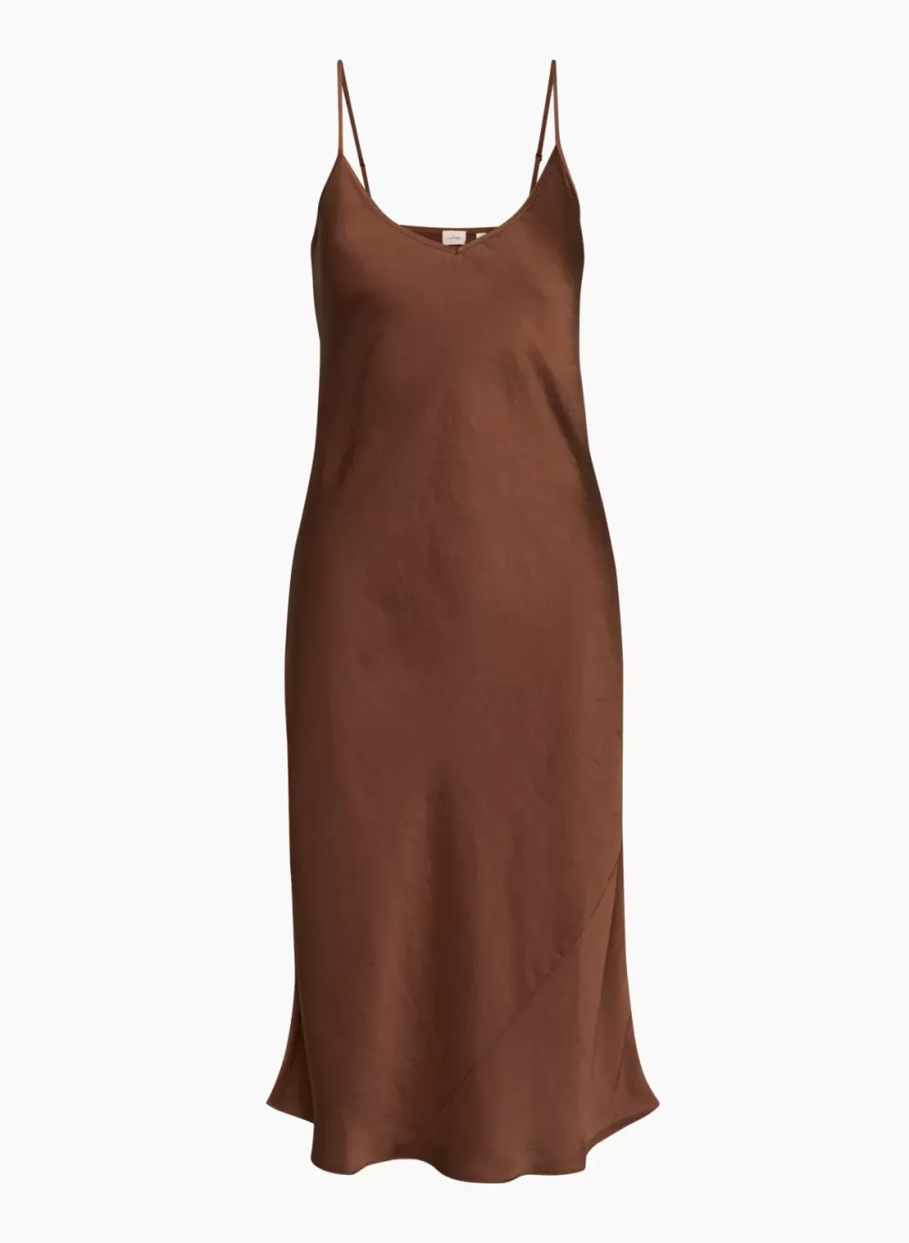 only slip satin midi dress