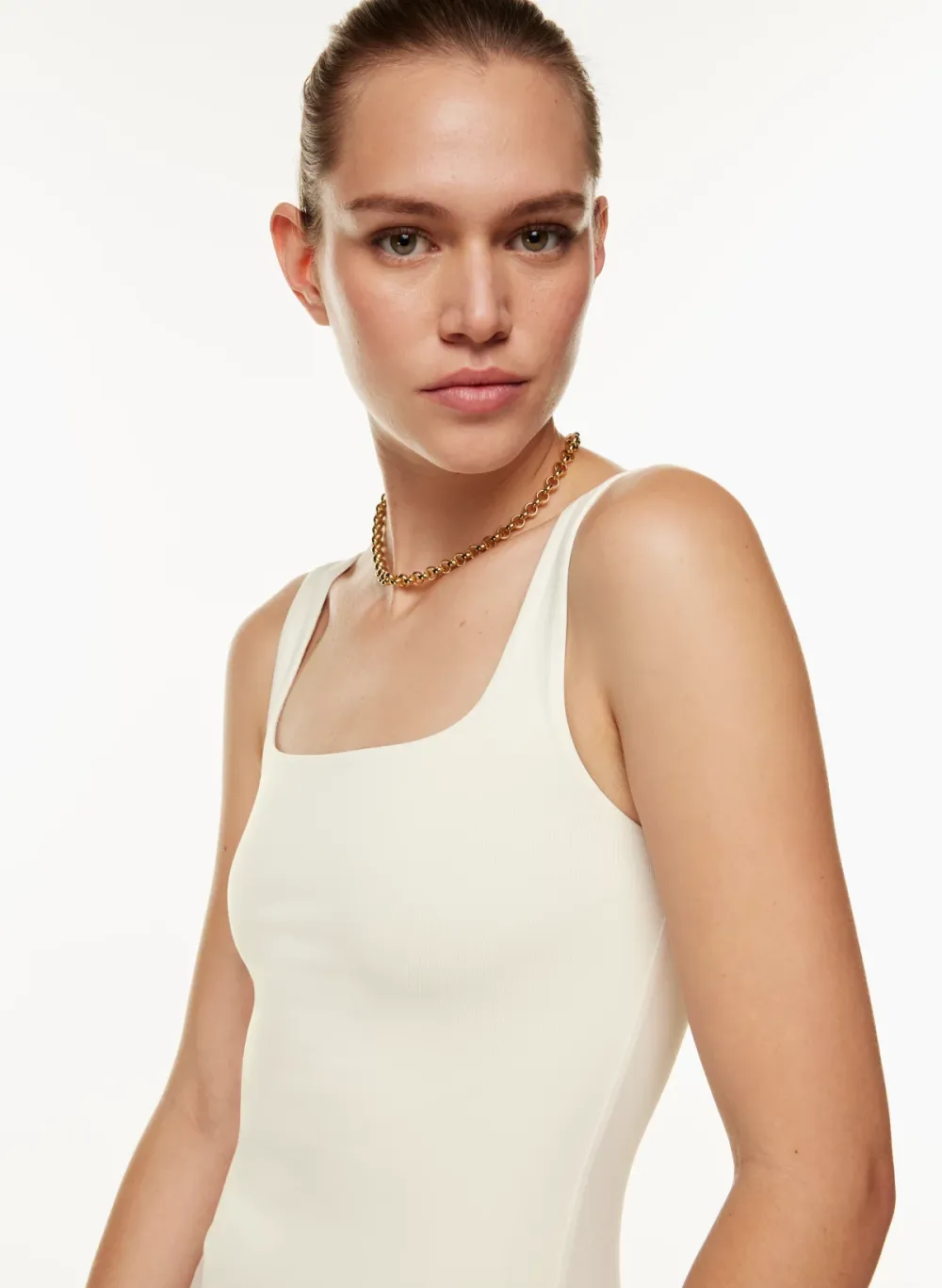 contour squareneck midi dress