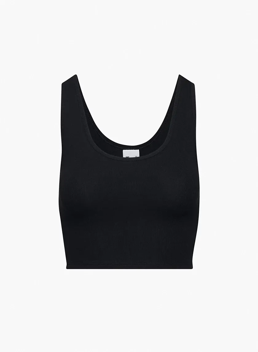 homestretchTM scoopneck cropped tank