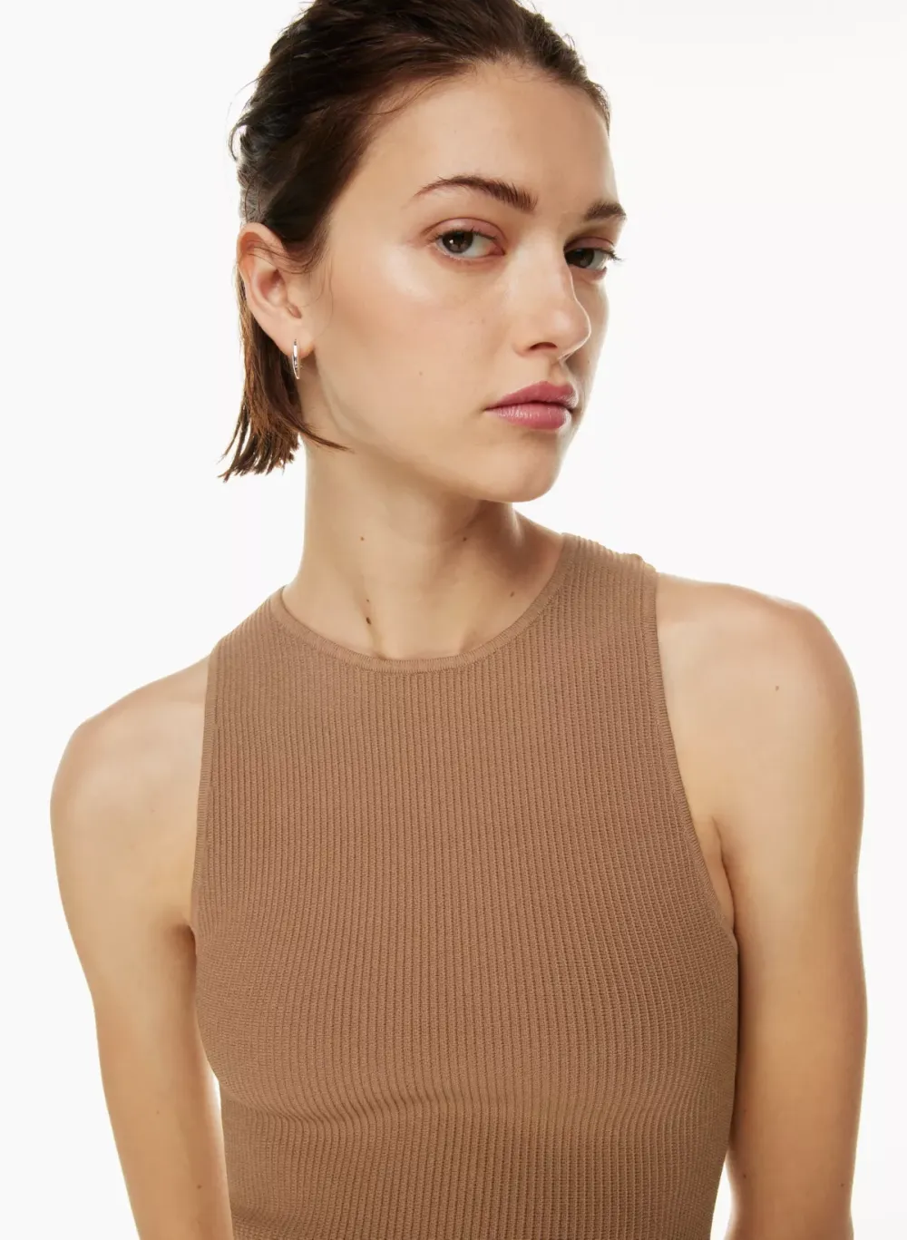 sculpt knit racer mini dress