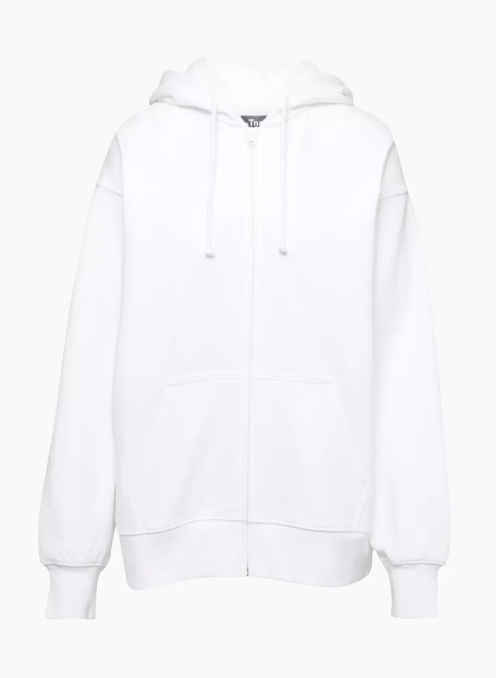 terry fleece boyfriend zip hoodie