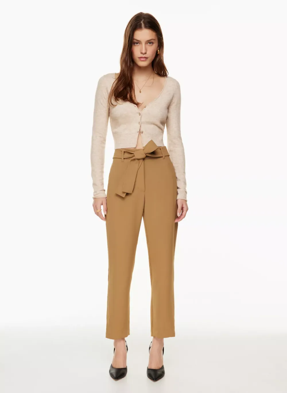 tie-front pant
