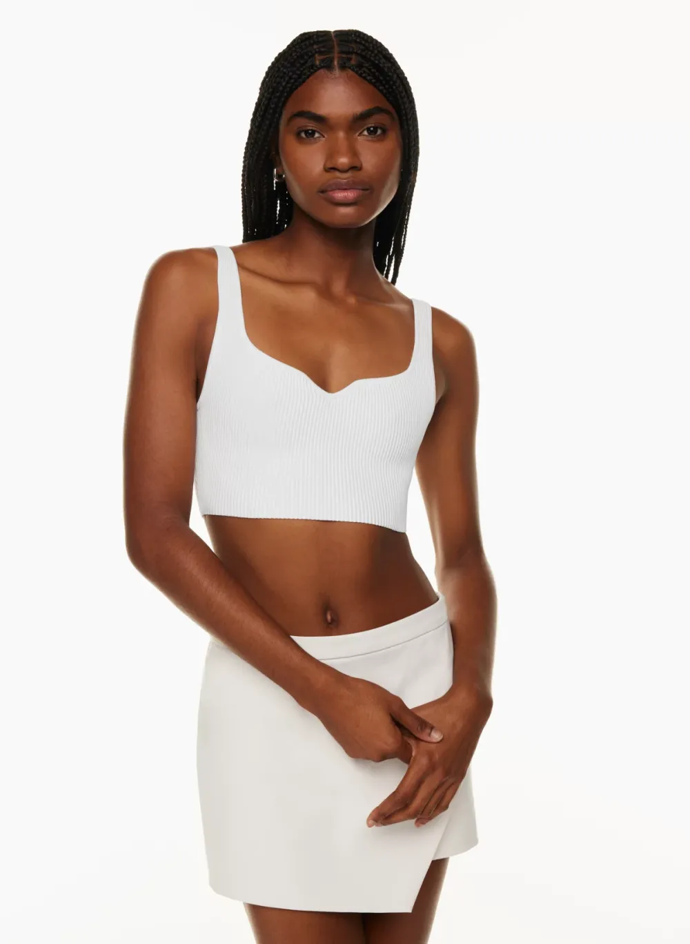 sculpt knit notch tank