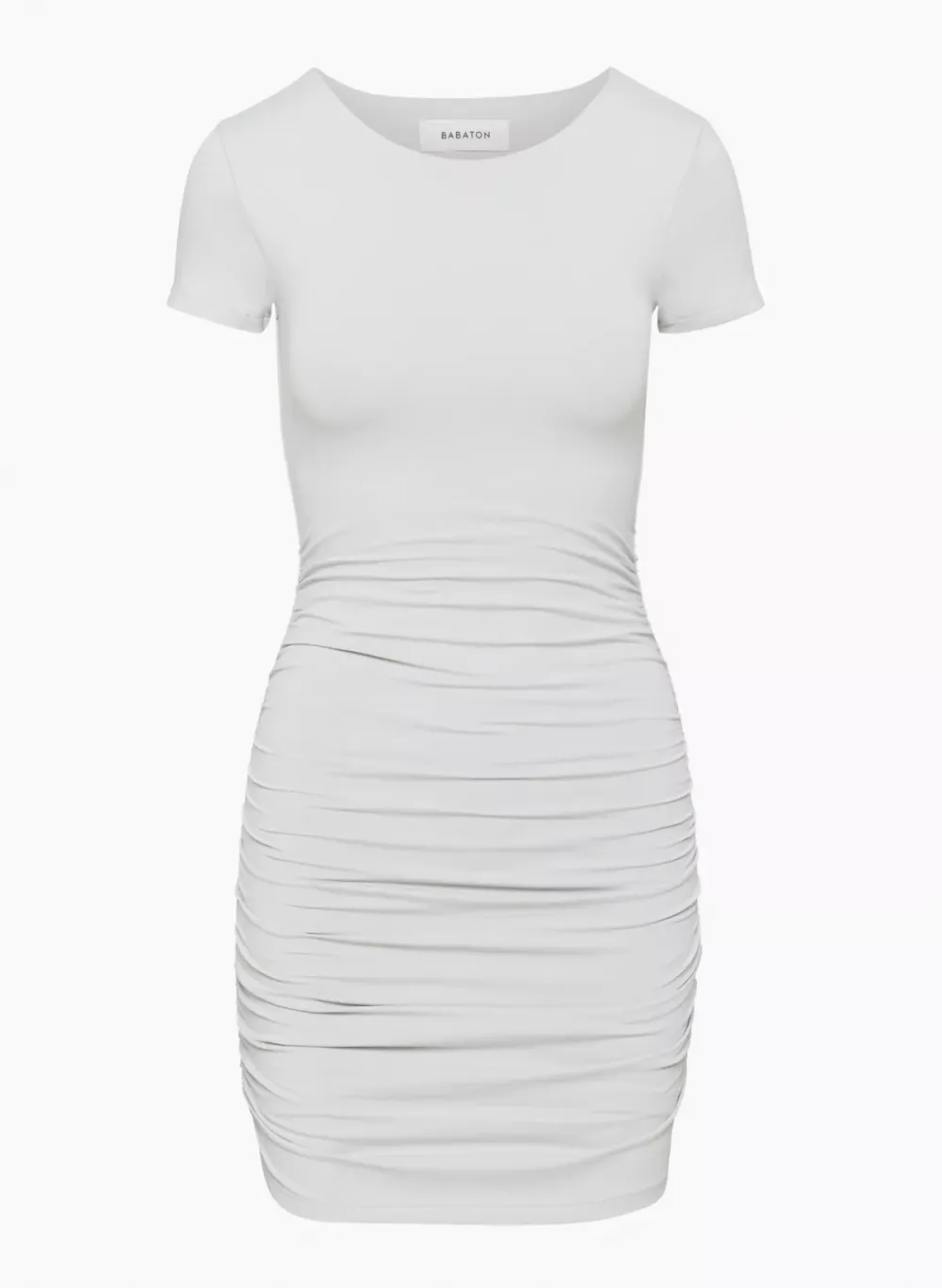 contour ruched mini dress