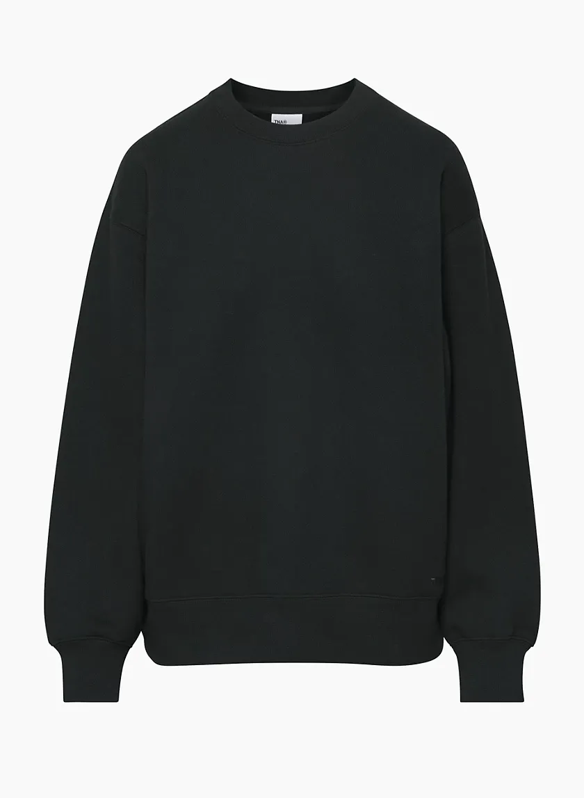 bubble fleece boyfriend crew sweatshirt