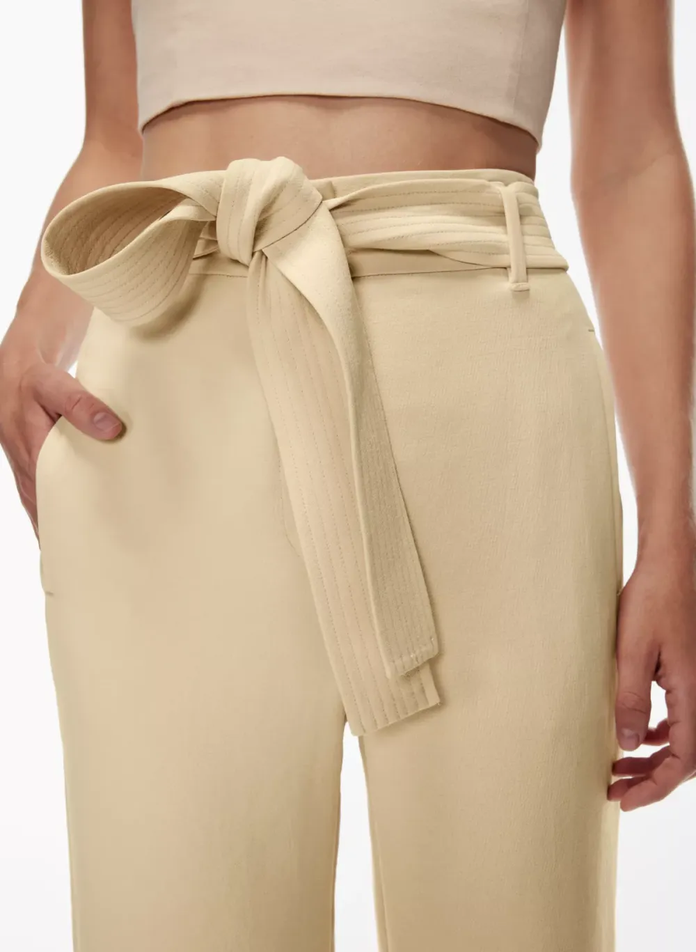 tie-front pant