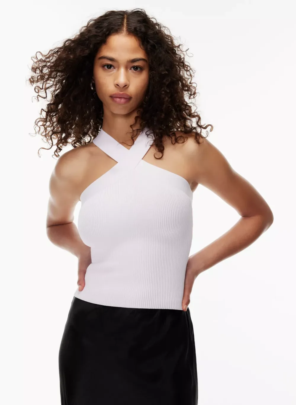 sculpt knit criss cross tank