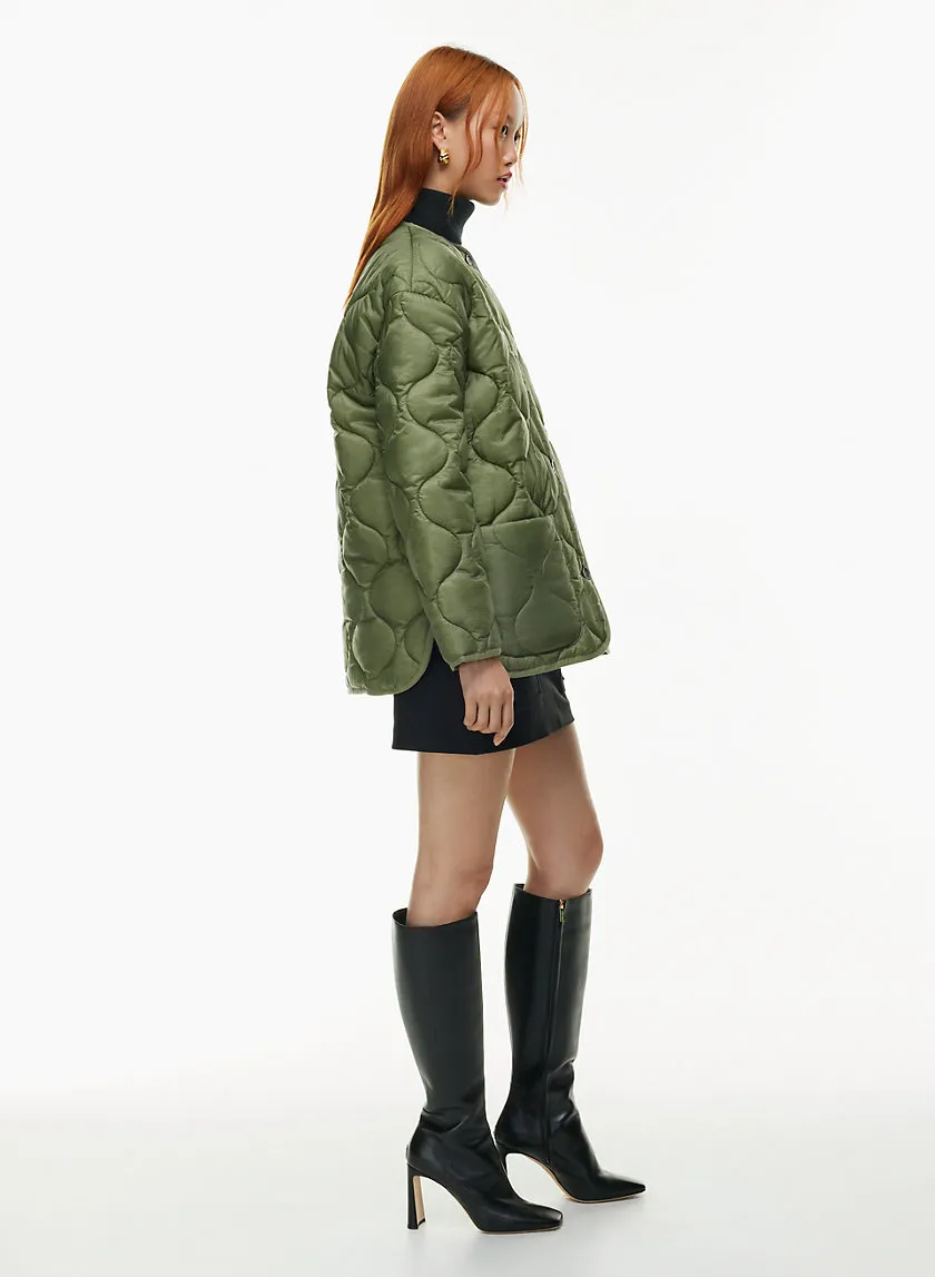 evergreen quilted jacket