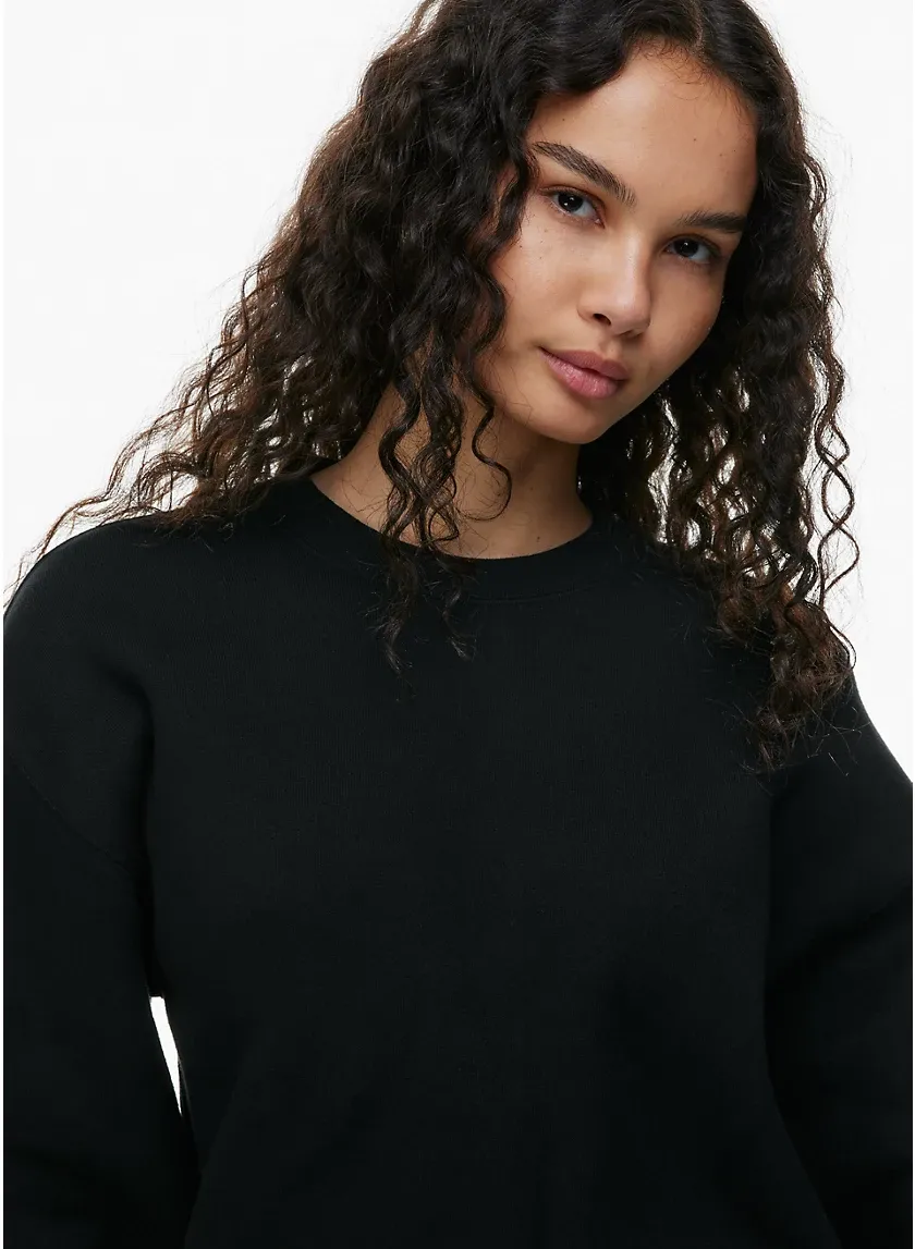 bubble fleece boyfriend crew sweatshirt