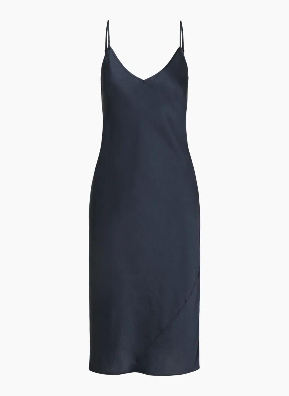 only slip satin midi dress