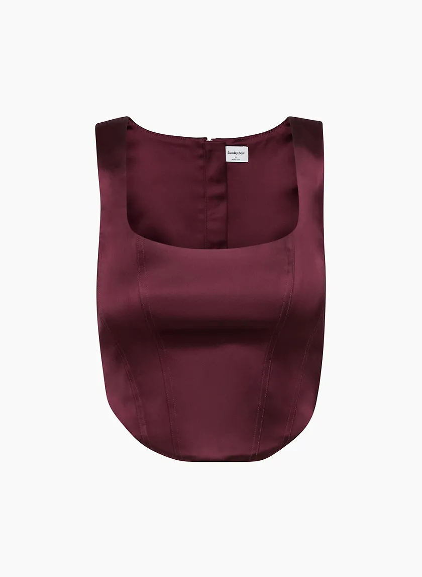 shiloh satin bustier