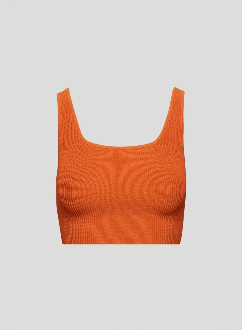 sculpt knit squareneck cropped tank