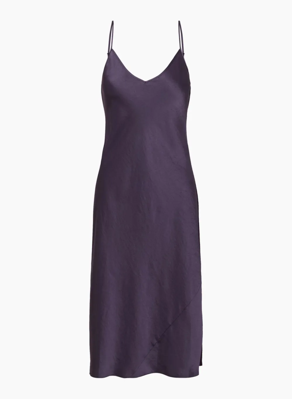 only slip satin midi dress