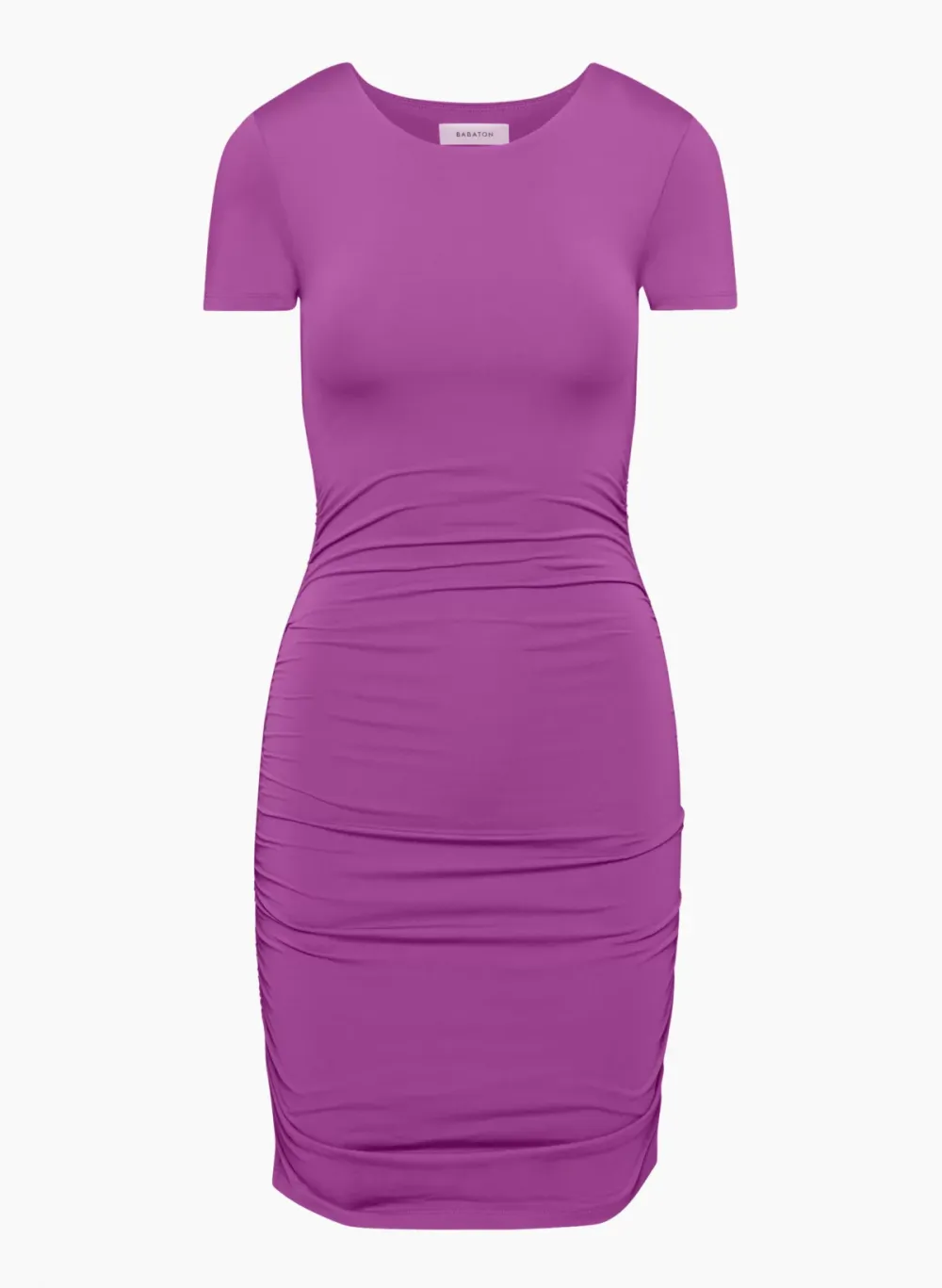 contour ruched mini dress