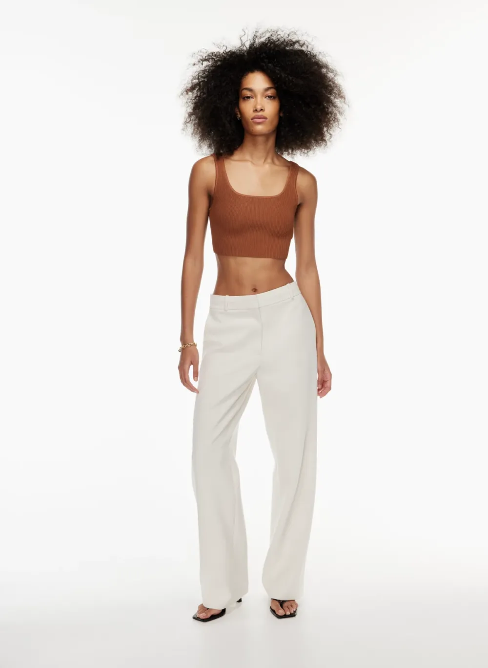 sculpt knit squareneck cropped tank